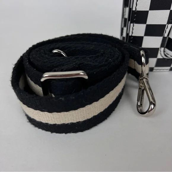 Christian Dior J’Adior Check Black White Checkered Flap Leather Bag - Picture 4 of 11